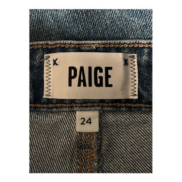 Paige Jeans Sarah Slim Distressed button fly blue size 24 - Picture 5 of 8